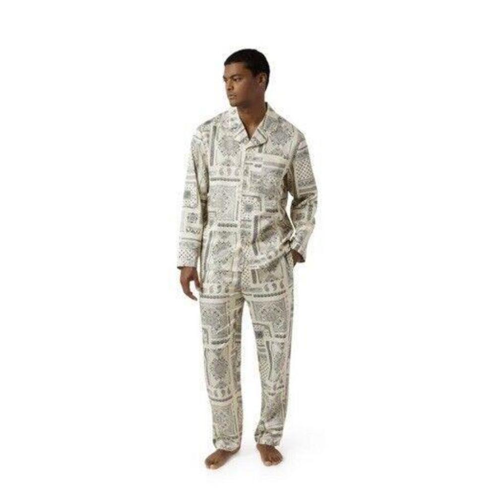 Dogg Supply by Snoop Dogg Size  Poly Satin Men's Sleep Set in Natural